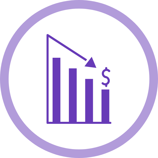 icon purple, lose revenue